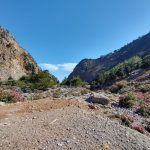 A stunning view of the Samaria Gorge, a popular day trip for guests staying at Suite Leon in Panormos, Crete